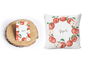 Watercolor Apple Collection, a Food Illustration by MayaNavits (Thumbnail 5 of 7)