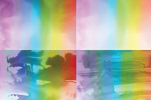 Rainbow Ombre Watercolour Papers