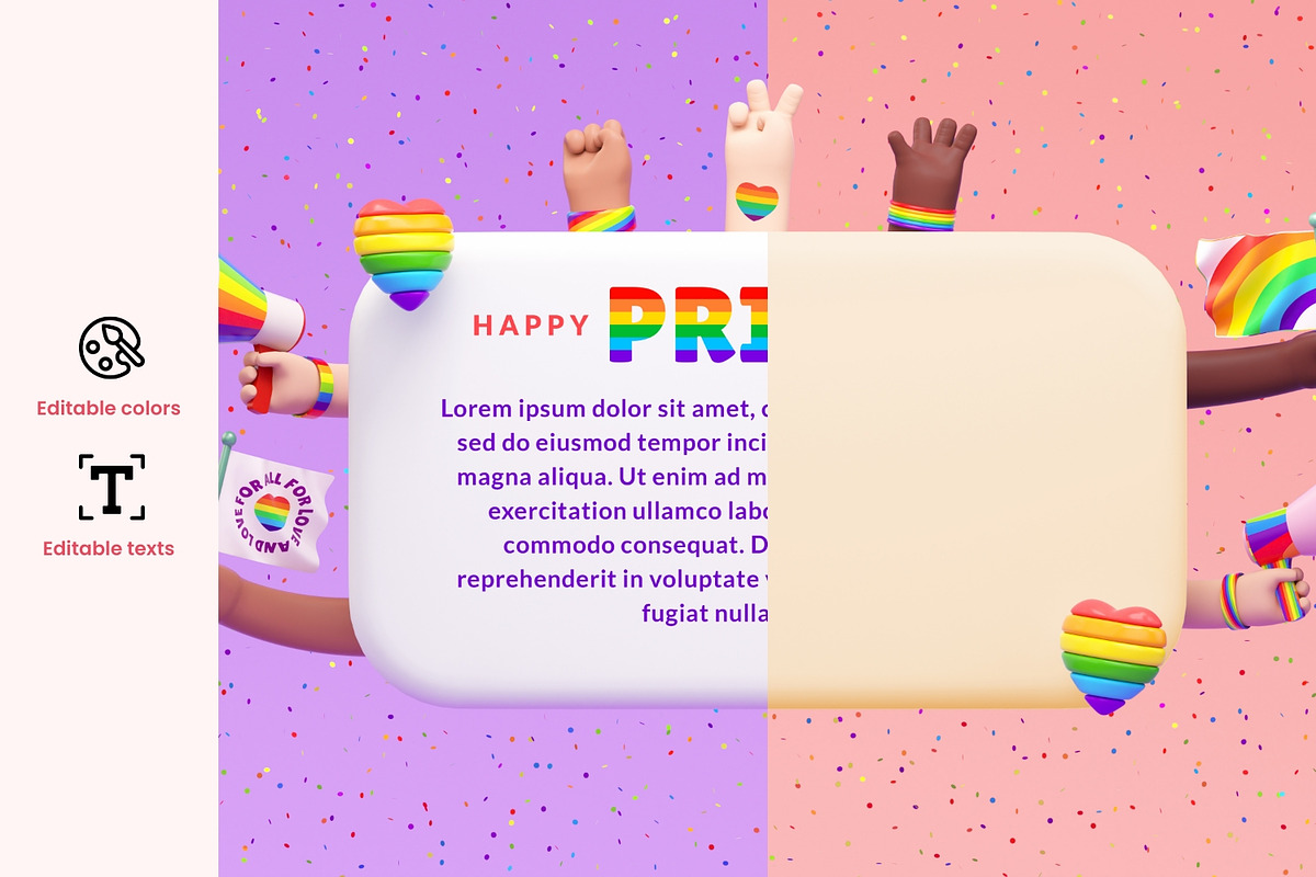 Pride Month Message Template, a Background Graphic by TandemStock (Photo 2 of 3)