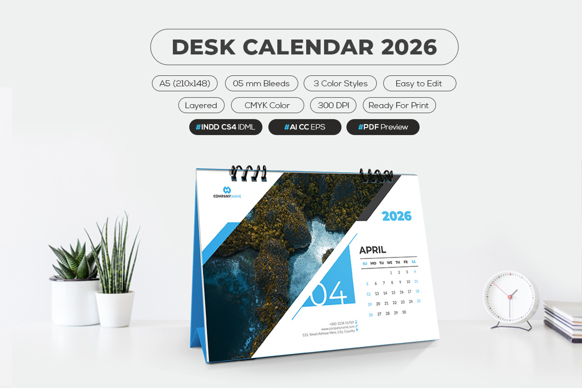 A5 Desk Calendar 2026 preview 2