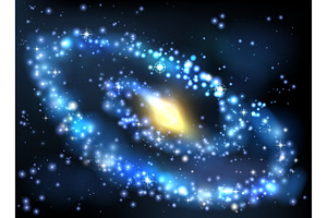 Galaxy And Stars Outer Space Background