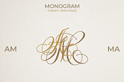 MA AM Wedding Monogram Logo, a Branding & Logo Template by LogoAV (Thumbnail 2 of 6)