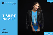 T-Shirt Mock-Up Bundle 2019, a Shirt Mockup by Freeman Studio (Thumbnail 9 of 20)