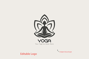 Professional Yoga Logo Design, a Branding & Logo Template by YUDesignStore