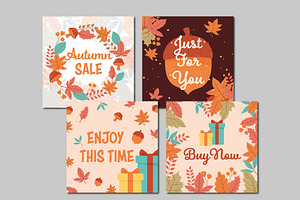 Autumn Sale Social Media Set, a Templates & Theme by studiogstock