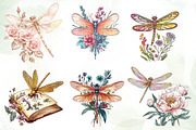 Dragonfly and Flowers Sublimation, an Illustration by CreationArt (Thumbnail 3 of 5)