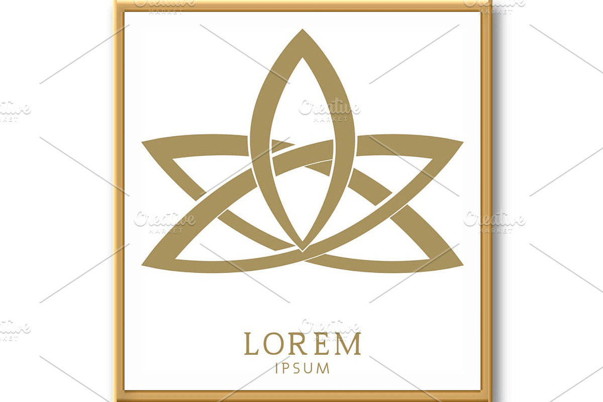 Vector floral logo, an Outline Icon by RODINA (Photo 3 of 3)