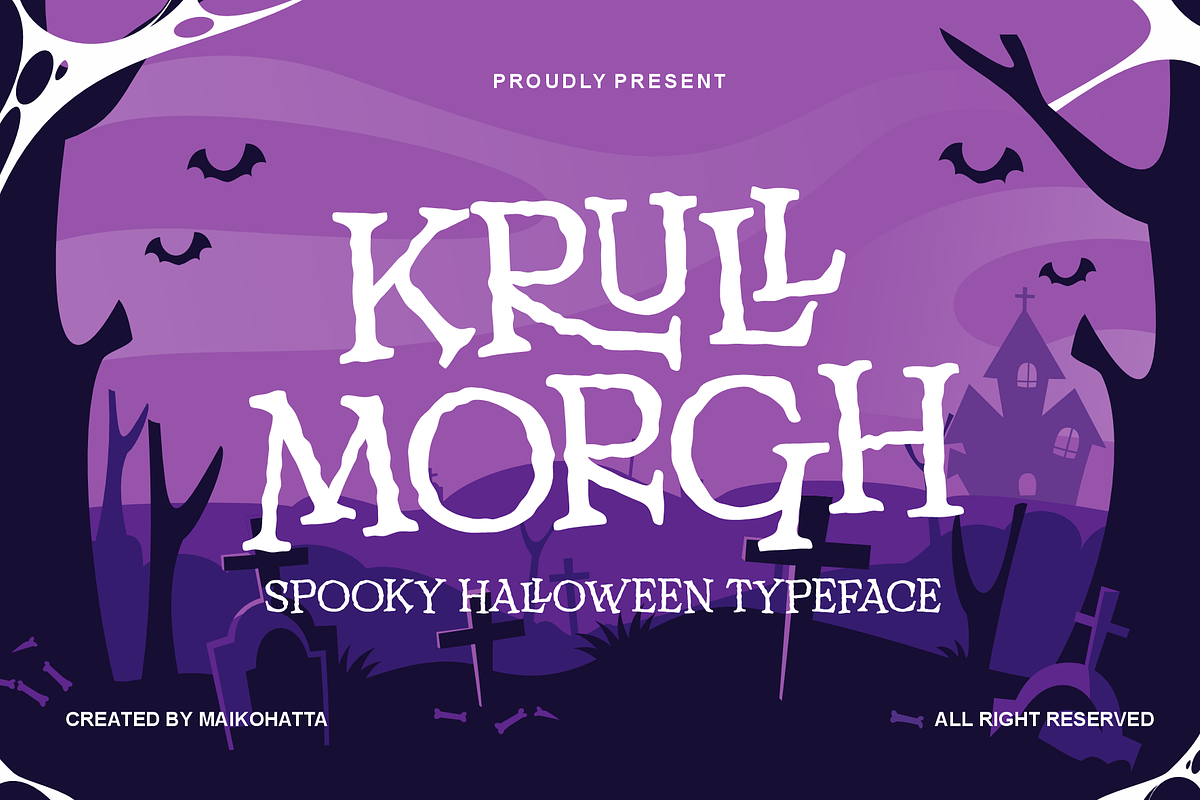 Krull Morgh - Spooky Halloween Typef, a Serif Font by MaikoHatta (Photo 1 of 7)