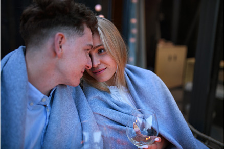 Young couple in love with wine, a Person Photo by HalfPoint