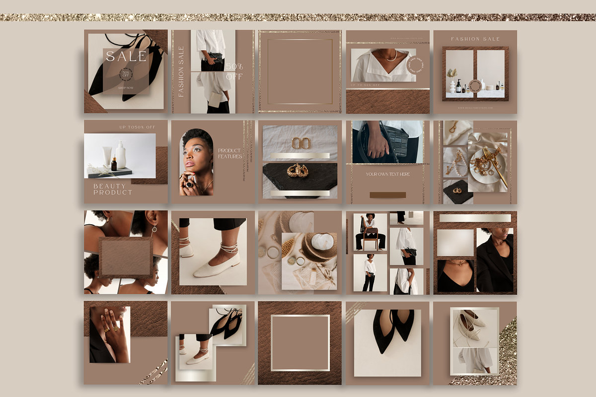 Brown Instagram Template for Canva, a Social Media Template by Innova ...