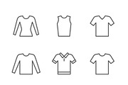 Set line icons of t-shirt, an Outline Icon by motorama (Thumbnail 1 of 2)