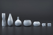 White/Black vases collection, a Furniture 3D Model by RC graphics (Thumbnail 1 of 24)