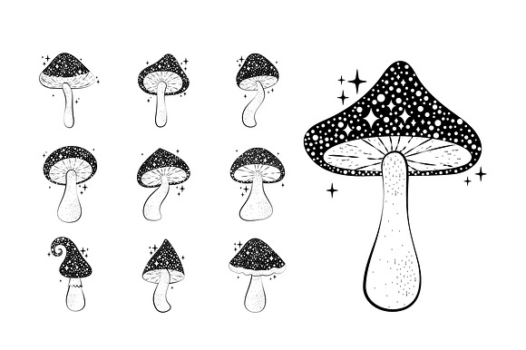 Mystic Mushroom Icon Set preview 2