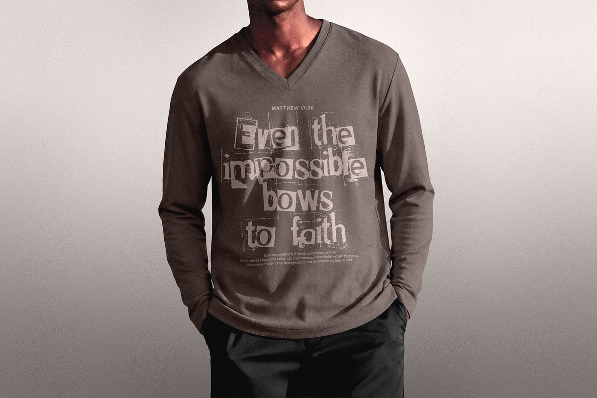 V-Neck Longsleeve Mockup, a Hoody Mockup by Design Squad (Photo 1 of 4)