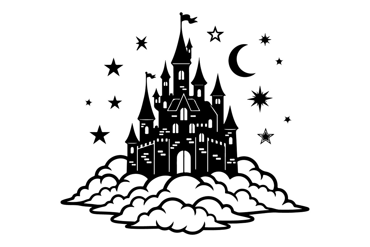 Fantasy Castle Cloud Moon Bundle, an Object Illustration by Gaye Art (Photo 22 of 30)