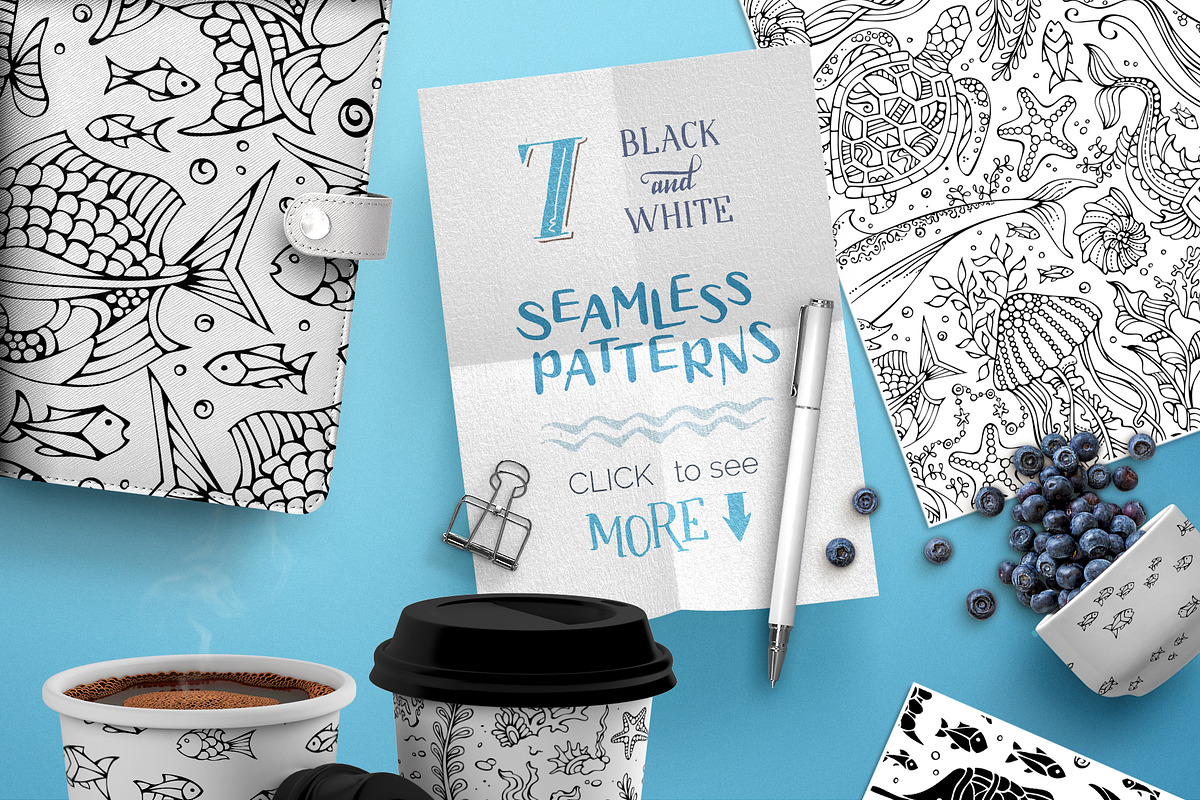 Ocean Seamless Patterns Pack, a Pattern Graphic by MaljukArt (Photo 9 of 12)