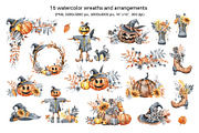 Happy Halloween watercolor clipart, an Illustration by Artmanata (Thumbnail 4 of 22)