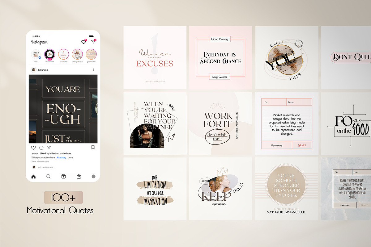 1050+ Insta Coach CANVA BUNDLE, a Social Media Template by goodesign (Photo 6 of 17)