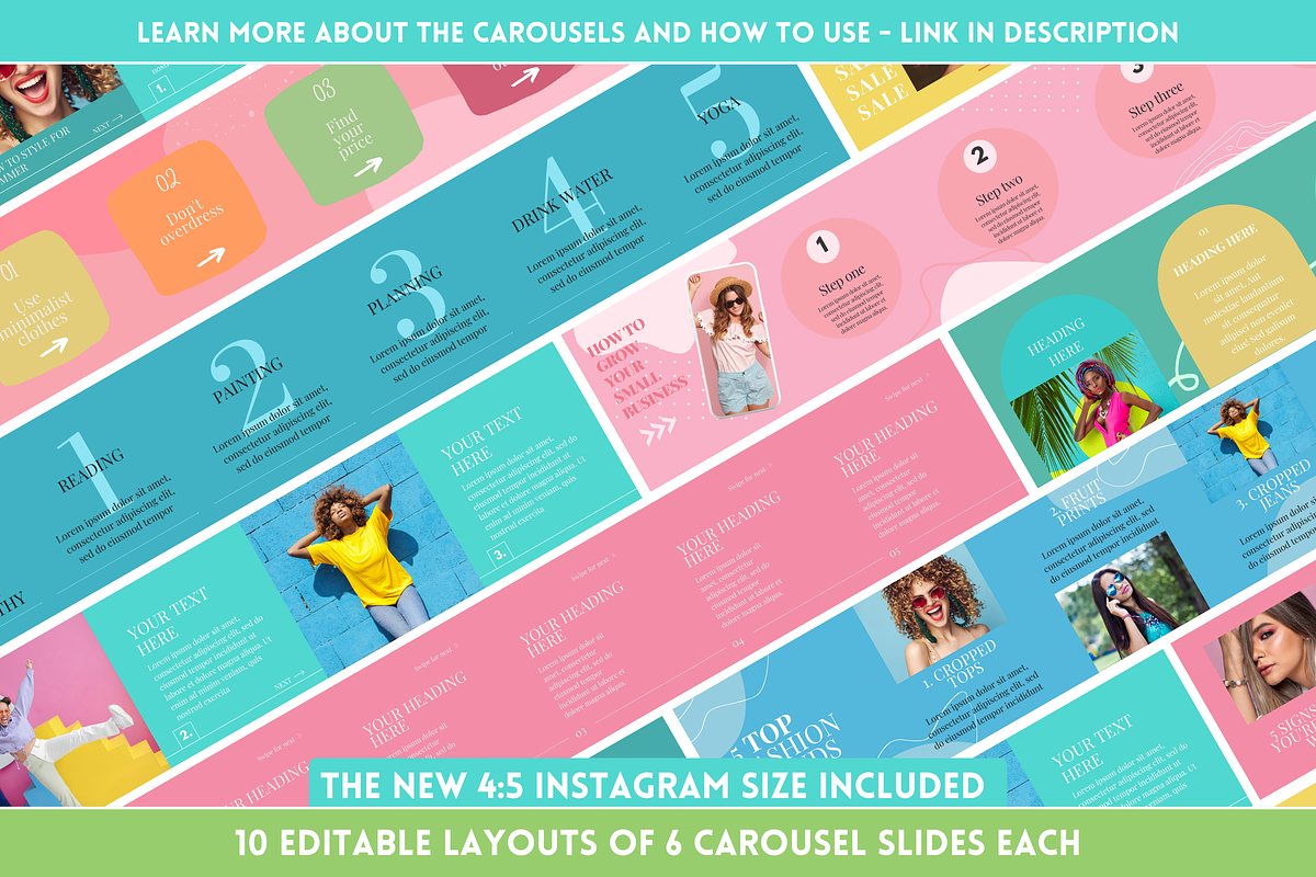 Colorful Instagram Template Bundle, a Social Media Template by SunshineStudioBoutique (Photo 6 of 10)