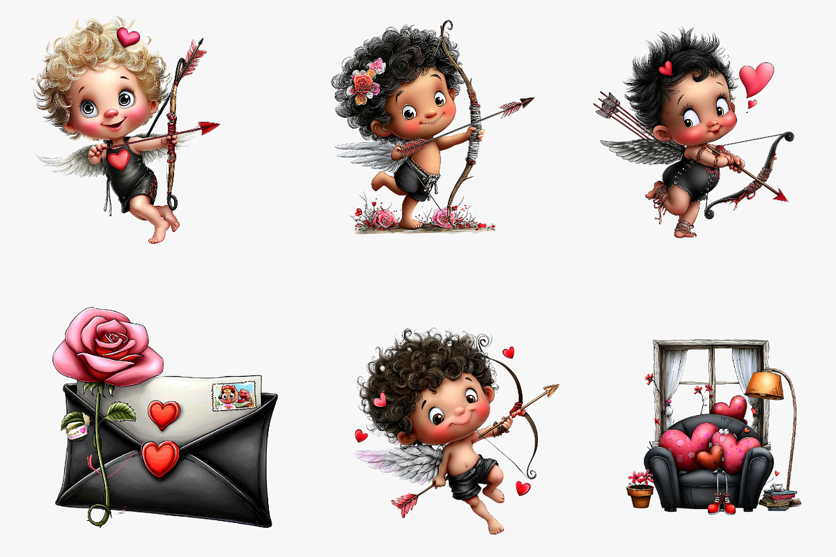 Moody valentine clipart, an Illustration by CreationArt (Photo 2 of 6)