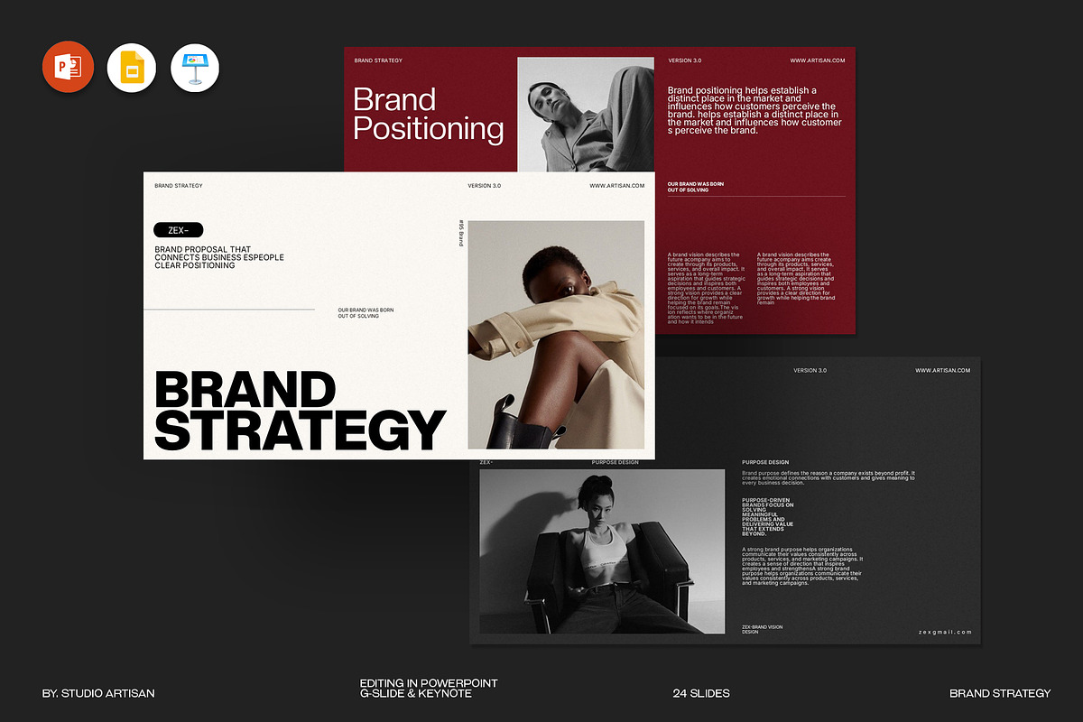 Zex Brand Strategy Template, a Presentation Template by Studio Artisan (Photo 1 of 8)