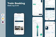 Train Booking Mobile App UI Kit, an UI Kit Template by uicube (Thumbnail 2 of 3)