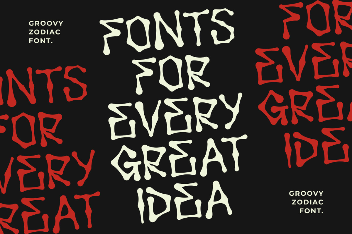 GF Zodiac - Display Font, a Font by GroovyFontCo (Photo 3 of 7)
