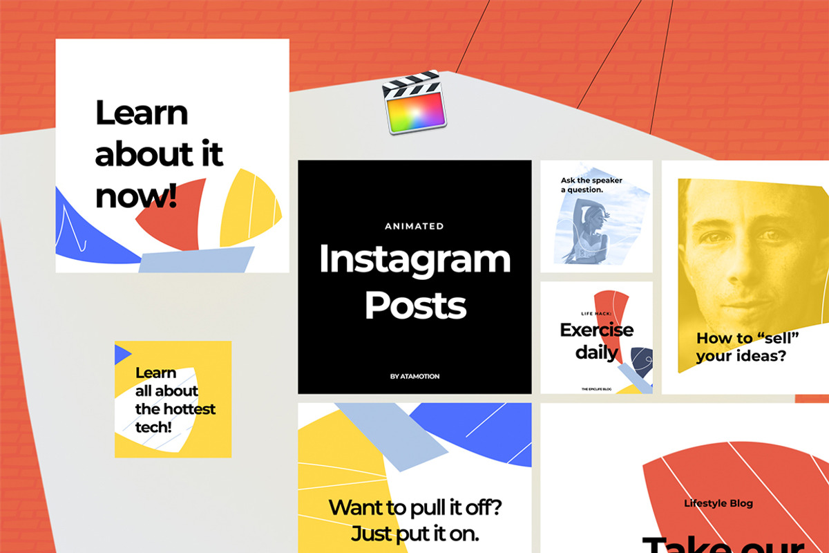 ANIMATED Instagram Posts FCPX, a Social Media Template by Atamotion (Photo 1 of 10)