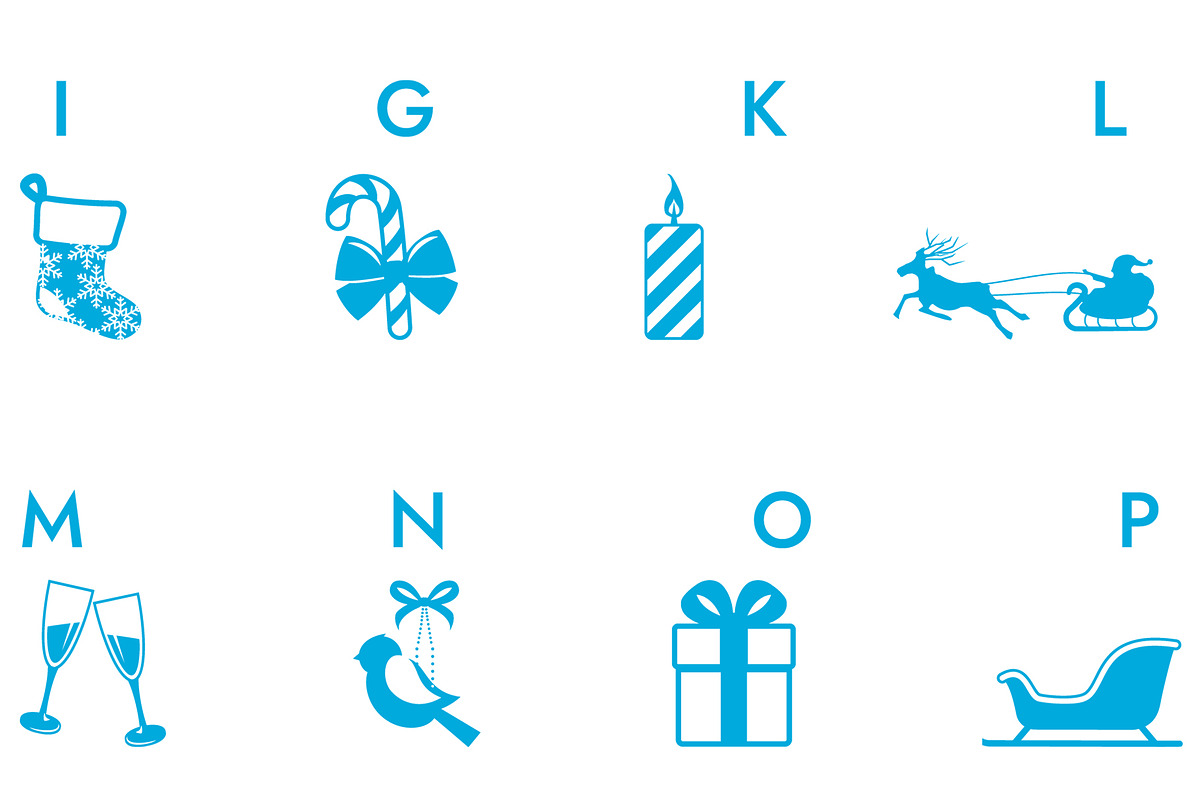 Christmas Doodle Dingbats Font, a Symbol Font by Minimalartstudio (Photo 2 of 6)