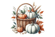Cozy Caramel & White Fall Clipart, a Graphic by Designking (Thumbnail 2 of 4)