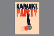 Karaoke Party vector poster set., an Object Illustration by PoPaShop (Thumbnail 4 of 9)