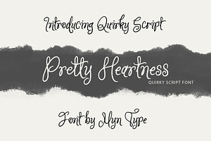 Pretty Heartness Quirky Handwriting