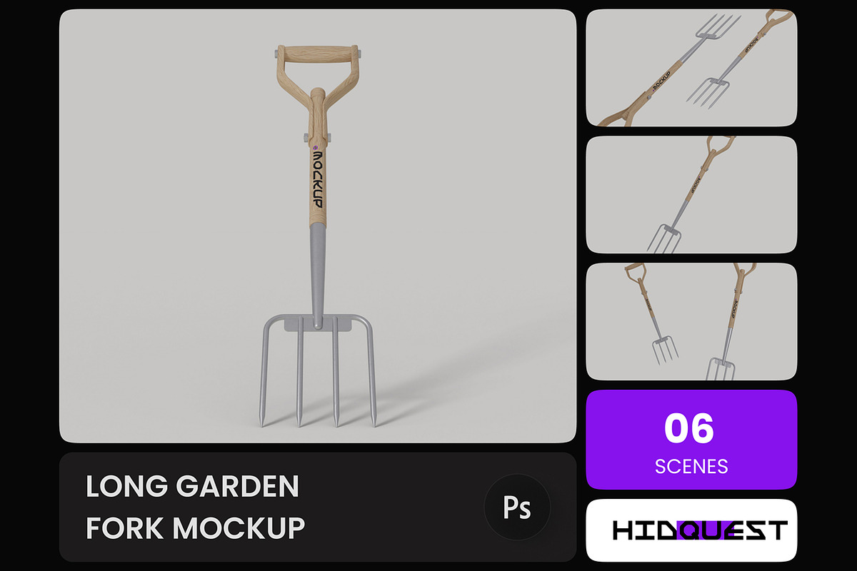 Long Garden Fork Mockup, a Household Mockup by hiddemaru (Photo 1 of 4)