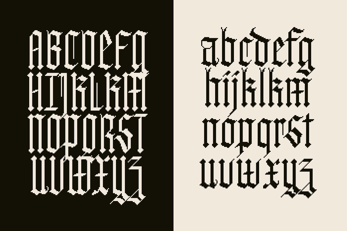 Fayte Pixel Retro Blackletter font, a Font by That That Creative (Photo 2 of 15)
