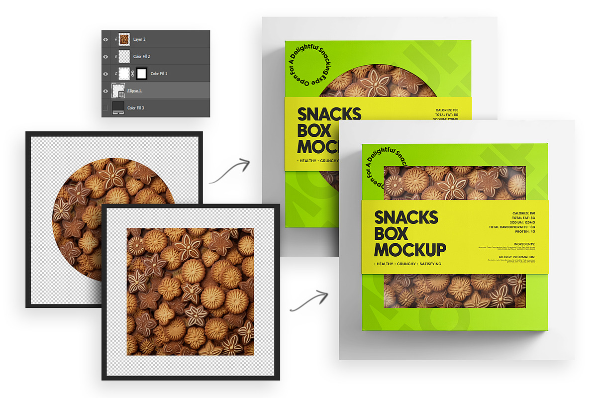 Custom Biscuit Cookie Box Mockup, a Packaging Mockup by Ram Studio LLC (Photo 5 of 7)