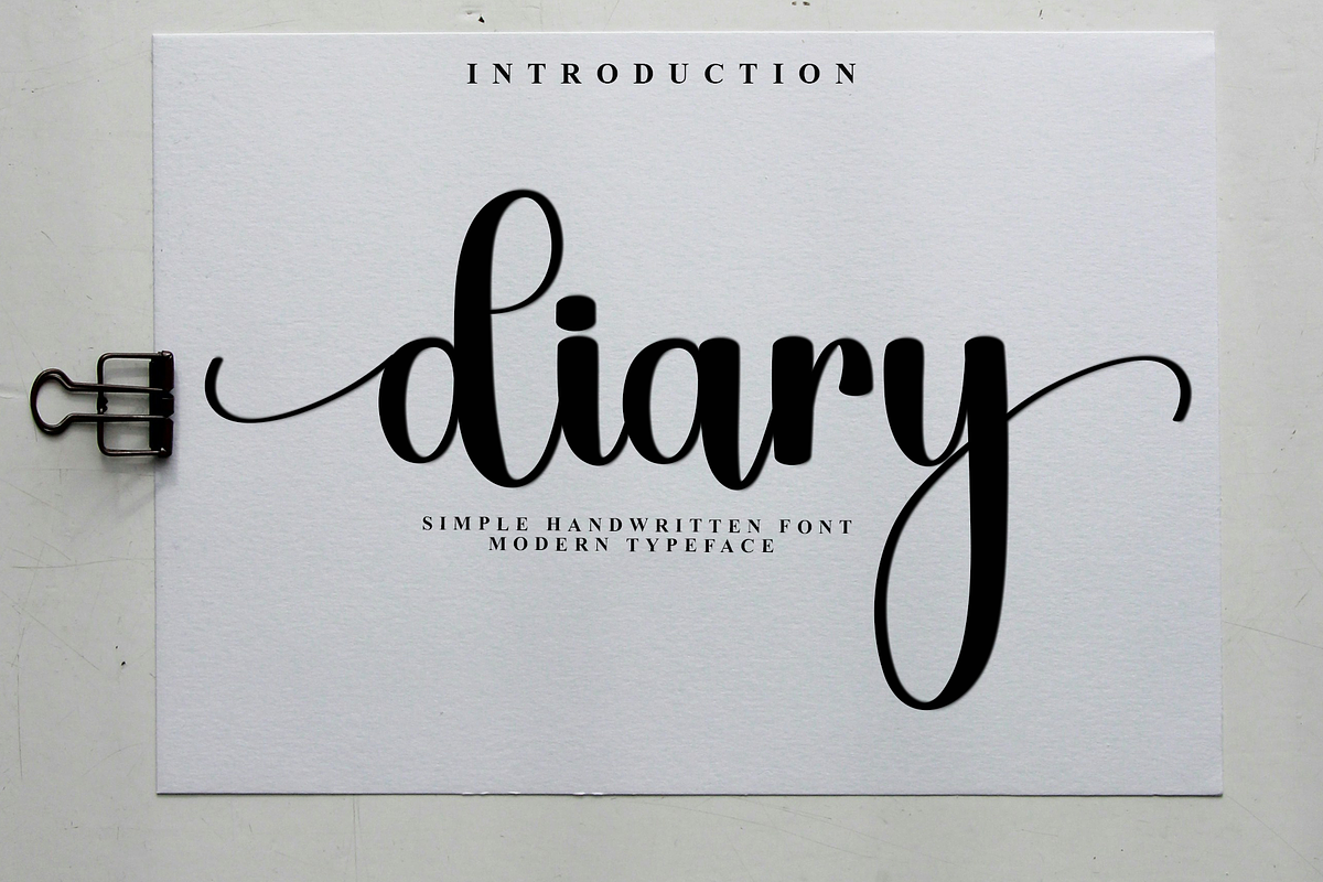 Diary, a Handwritten Font by InermediaSTUDIO (Photo 1 of 8)