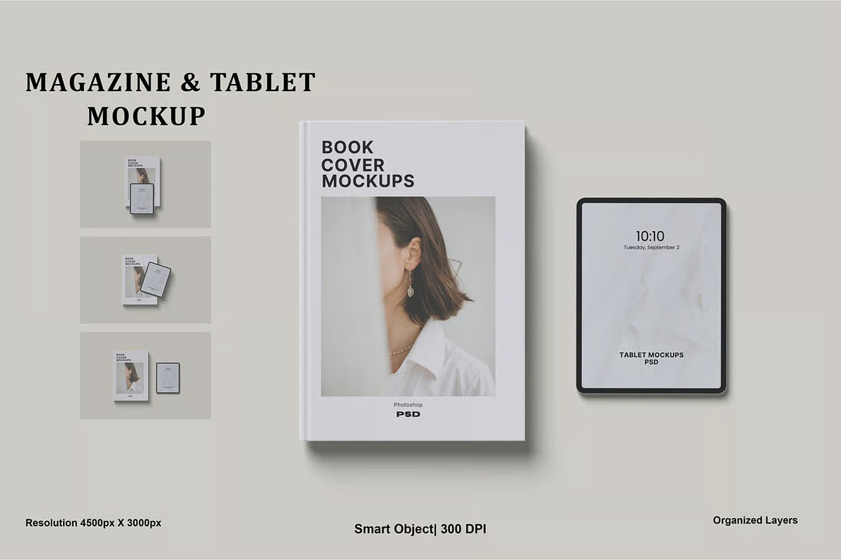Magazine With Ipad Mockup, an iPad Mockup by zpackcreative (Photo 1 of 4)