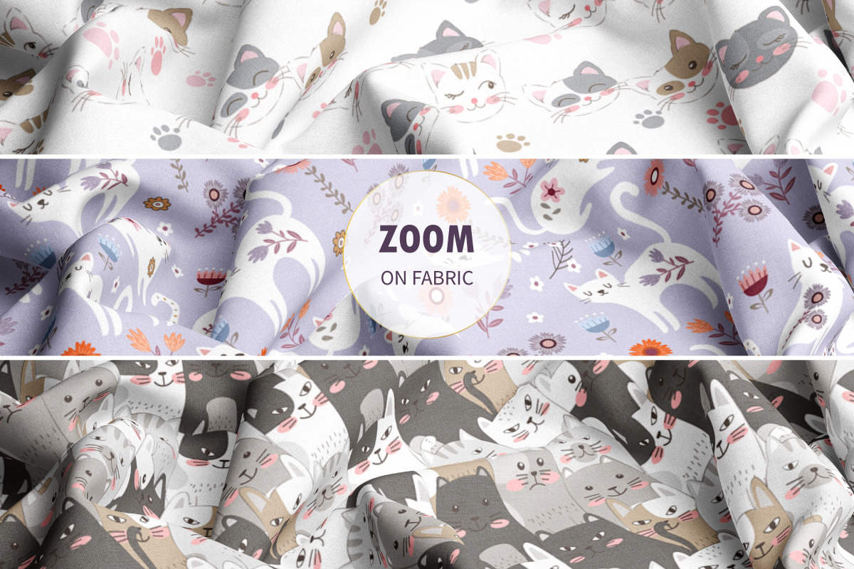 Cute Kitten Seamless Pattern Set, a Pattern Graphic by DrawStudio1988 (Photo 5 of 8)