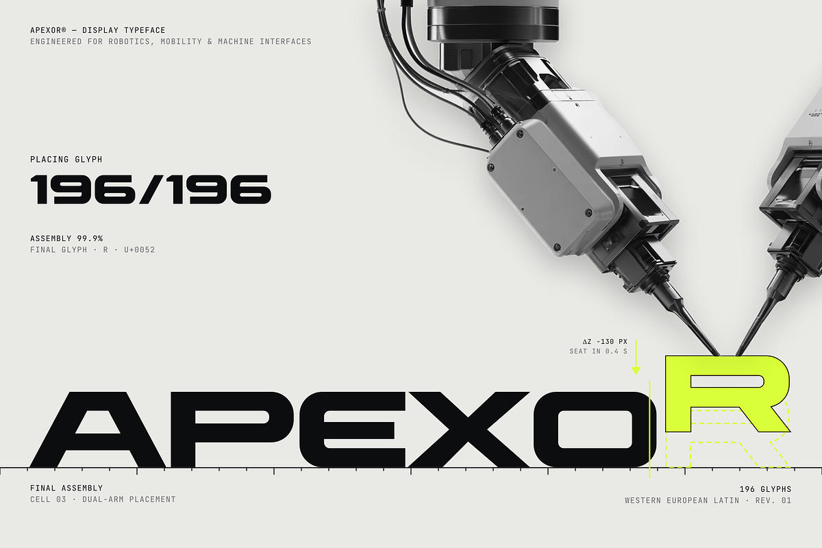 Apexor Futuristic Geometric Display, a Sans Serif Font by HipFonts (Photo 17 of 17)