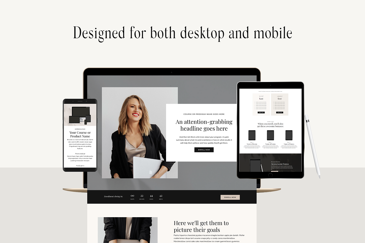 Kajabi Sales Page Template, a Landing Page Template by Pixel & Flow (Photo 7 of 8)
