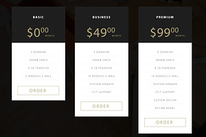Modern Pricing Table