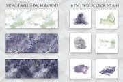 Dark floral watercolor clipart, an Illustration by Kate Lanbina (Thumbnail 14 of 19)