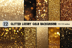 Glitter Luxury Gold Background, a Background Graphic by CitraGraphics