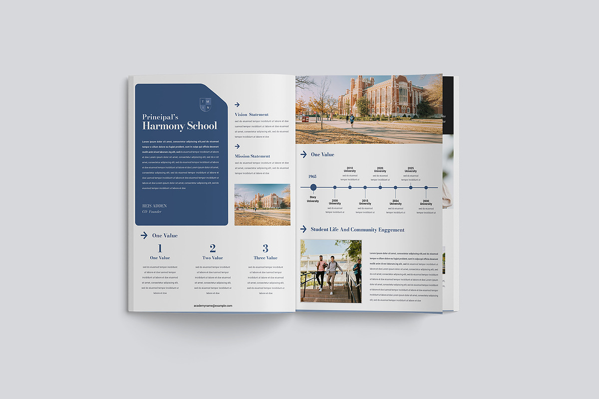Project School Handbook Template, a Brochure Template by TMint Play (Photo 3 of 8)
