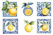 Watercolor Lemons Clipart, an Illustration by SinaCreation (Thumbnail 3 of 5)