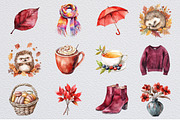 Burgundy Autumn Clipart, an Illustration by Design Market (Thumbnail 3 of 3)
