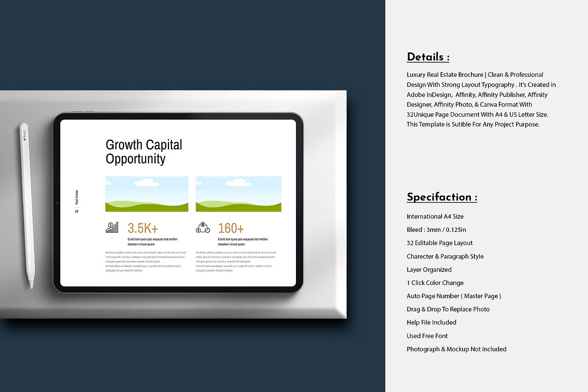 Luxury Real Estate Brochure | CANVA, a Brochure Template by TemplateFolio-Shop (Photo 4 of 12)