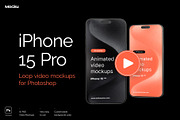 iPhone 15 PRO Video Mockup Bundle, an iPhone Mockup by Mocku (Thumbnail 2 of 12)