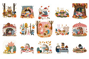 Storybook Autumn Woodland PNG, an Animal Illustration by Nicolle's Colorful Art (Thumbnail 5 of 6)