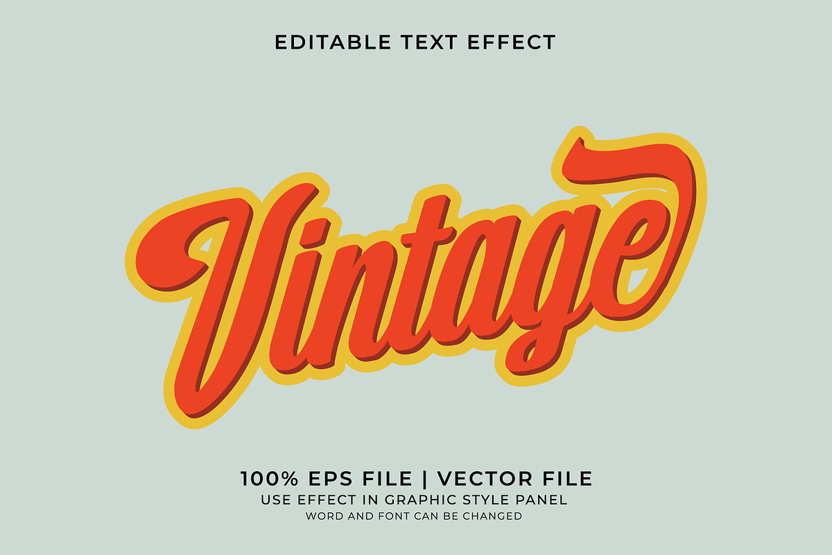Vintage Text Effects Bundle, a Layer Style Add-On by WM48 Shop (Photo 10 of 17)